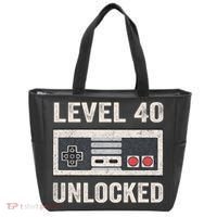 Level 40 Unlocked Video Gamer 40th Birthday Gift Tote Bag thumb 0