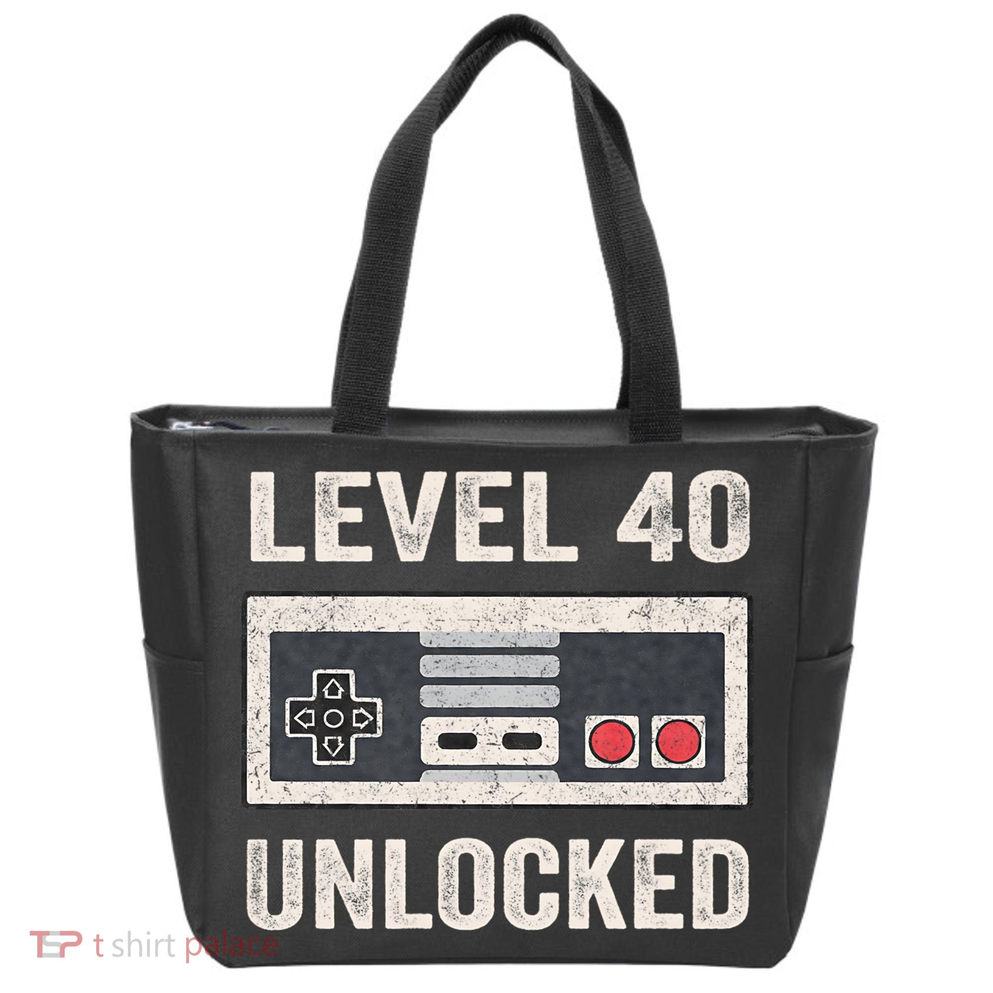 Level 40 Unlocked Video Gamer 40th Birthday Gift Tote Bag