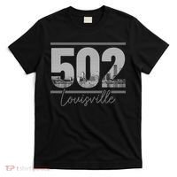 Louisville 502 Area Code Skyline Kentucky Pride Vintage T-Shirt thumb 0