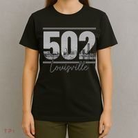 Louisville 502 Area Code Skyline Kentucky Pride Vintage T-Shirt thumb 4