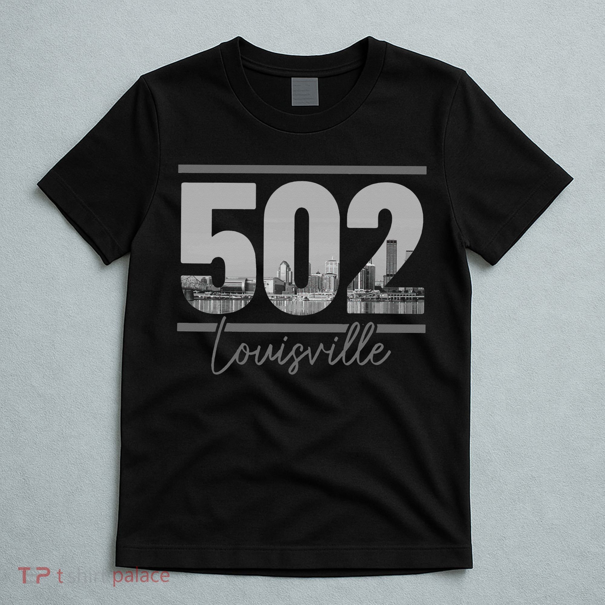 Louisville 502 Area Code Skyline Kentucky Pride Vintage T-Shirt