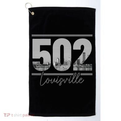 Louisville 502 Area Code Skyline Kentucky Pride Vintage Golf Towel