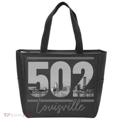 Louisville 502 Area Code Skyline Kentucky Pride Vintage Tote Bag