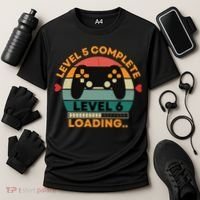 Level 5 Complete Level 6 Loading 5th Wedding Anniversary Gift Cooling Performance Crew T-Shirt thumb 3