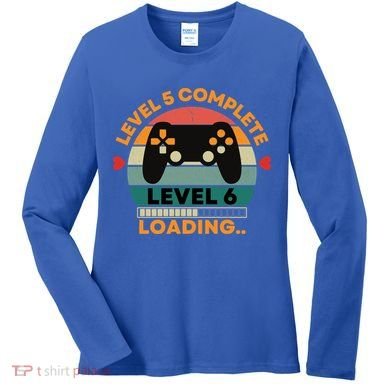 Level 5 Complete Level 6 Loading 5th Wedding Anniversary Gift Women's Long Sleeve Shirt