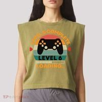 Level 5 Complete Level 6 Loading 5th Wedding Anniversary Gift Garment-Dyed Women's Muscle Tee thumb 2