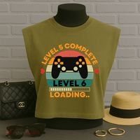 Level 5 Complete Level 6 Loading 5th Wedding Anniversary Gift Garment-Dyed Women's Muscle Tee thumb 3