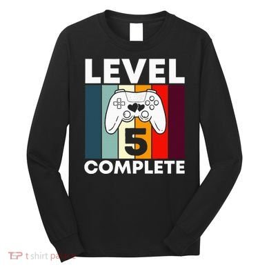 Level 5 Complete 5th Year Wedding Anniversary Gift For Him Long Sleeve Shirt