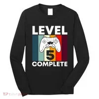 Level 5 Complete 5th Year Wedding Anniversary Gift For Him Long Sleeve Shirt thumb 0