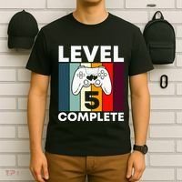 Level 5 Complete 5th Year Wedding Anniversary Gift For Him T-Shirt thumb 6