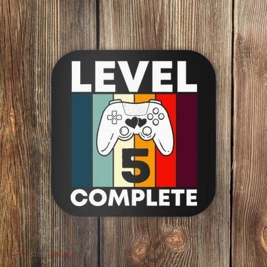 Level 5 Complete 5th Year Wedding Anniversary Gift For Him Coaster