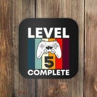 Level 5 Complete 5th Year Wedding Anniversary Gift For Him Coaster thumb 0