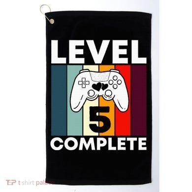 Level 5 Complete 5th Year Wedding Anniversary Gift For Him Golf Towel
