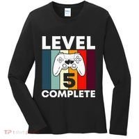 Level 5 Complete 5th Year Wedding Anniversary Gift For Him Women's Long Sleeve Shirt thumb 0