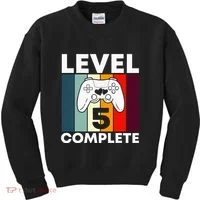 Level 5 Complete 5th Year Wedding Anniversary Gift For Him Kids Sweatshirt thumb 0