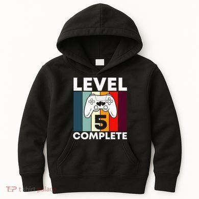 Level 5 Complete 5th Year Wedding Anniversary Gift For Him Kids Hoodie