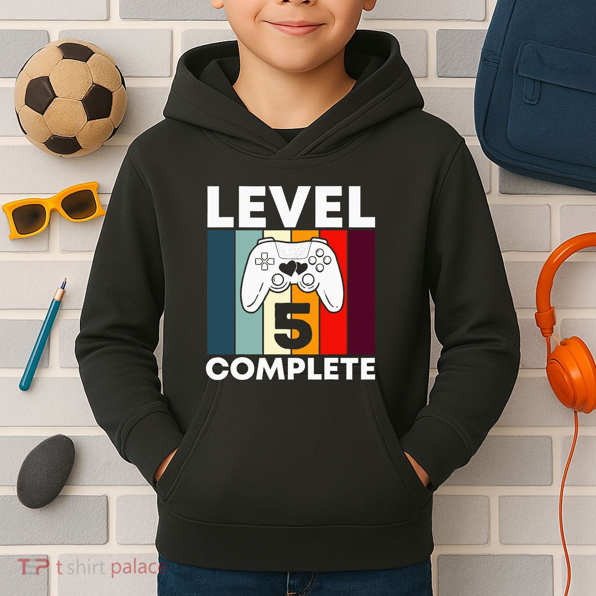 Level 5 Complete 5th Year Wedding Anniversary Gift For Him Kids Hoodie