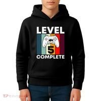 Level 5 Complete 5th Year Wedding Anniversary Gift For Him Kids Hoodie thumb 4