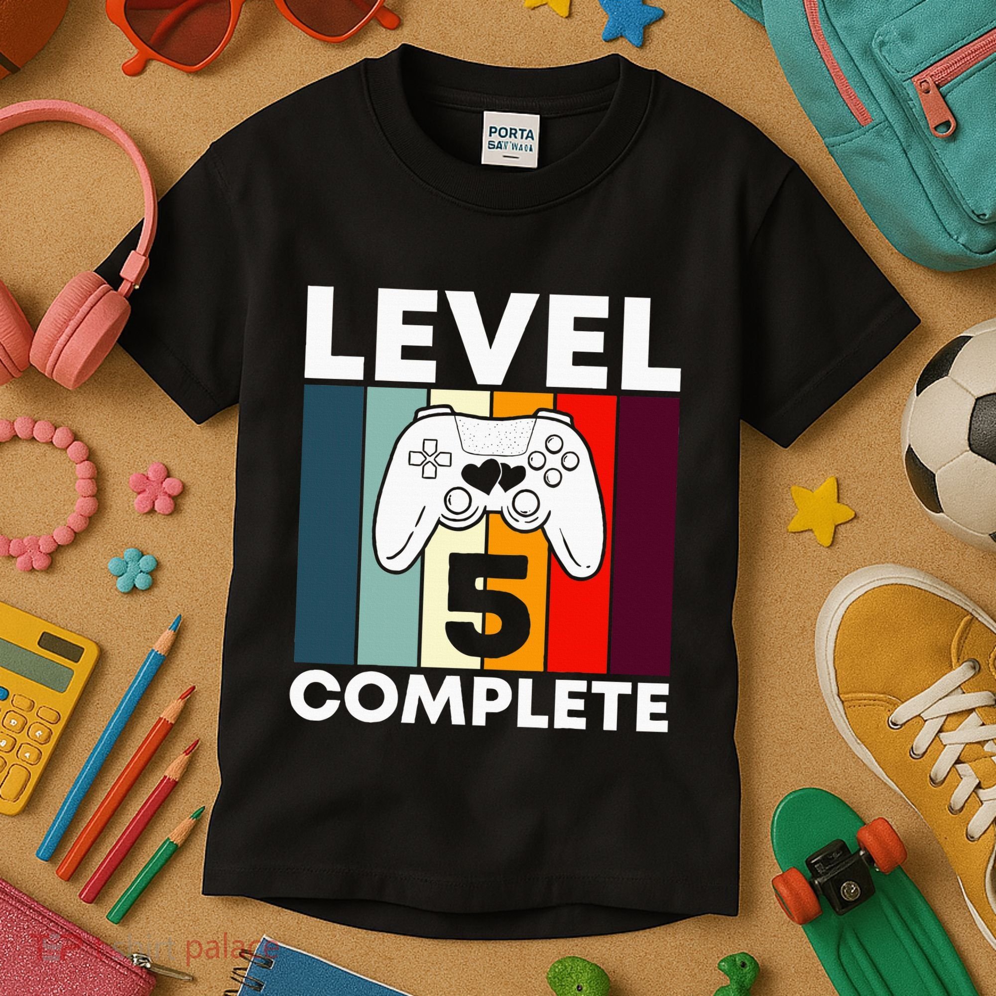 Level 5 Complete 5th Year Wedding Anniversary Gift For Him Kids T-Shirt