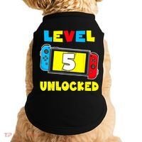 Level 5 Unlocked 5th Birthday Shirt Video Game 5 Year Old Doggie Tank thumb 0