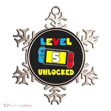 Level 5 Unlocked 5th Birthday Shirt Video Game 5 Year Old Ornament