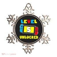 Level 5 Unlocked 5th Birthday Shirt Video Game 5 Year Old Ornament thumb 0
