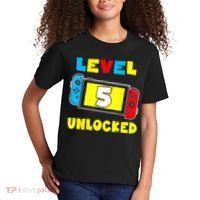 Level 5 Unlocked 5th Birthday Shirt Video Game 5 Year Old Kids T-Shirt thumb 2