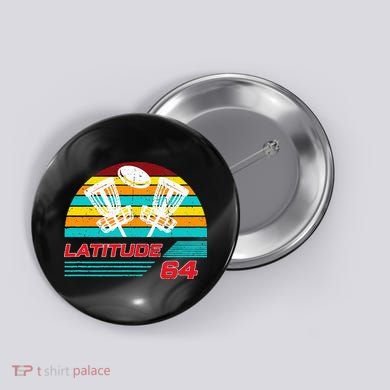 Latitude 64 Disc Golf Retro Vintage Button