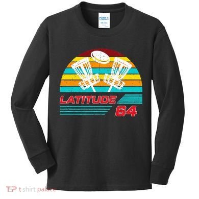 Latitude 64 Disc Golf Retro Vintage Kids Long Sleeve Shirt
