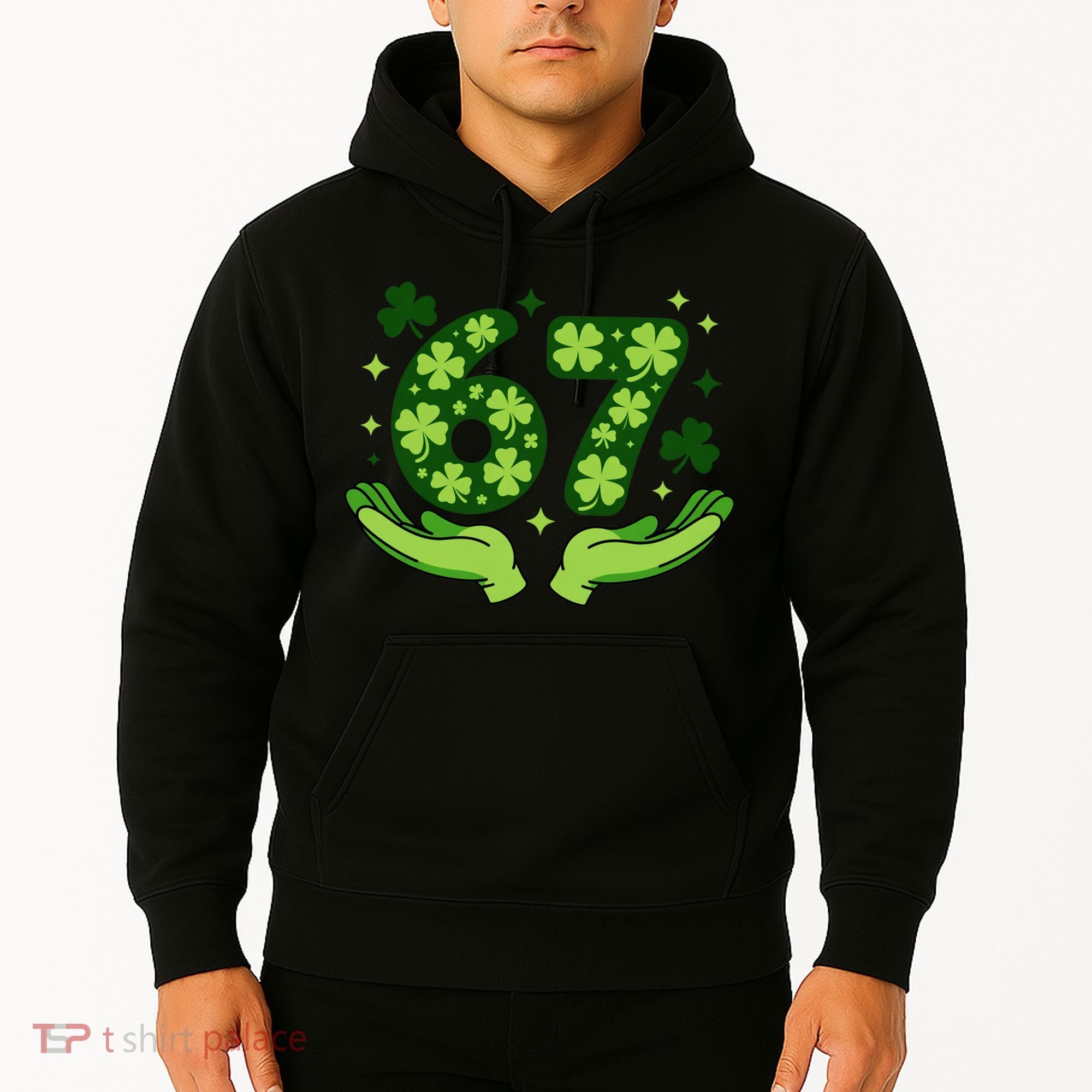 Lucky 67 Shamrock St Patrick’s Day 6-7 Meme Hoodie