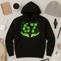 Lucky 67 Shamrock St Patrick’s Day 6-7 Meme Hoodie thumb 3