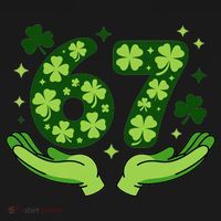 Lucky 67 Shamrock St Patrick’s Day 6-7 Meme Hoodie thumb 7
