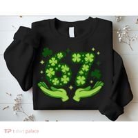 Lucky 67 Shamrock St Patrick’s Day 6-7 Meme Sweatshirt thumb 2