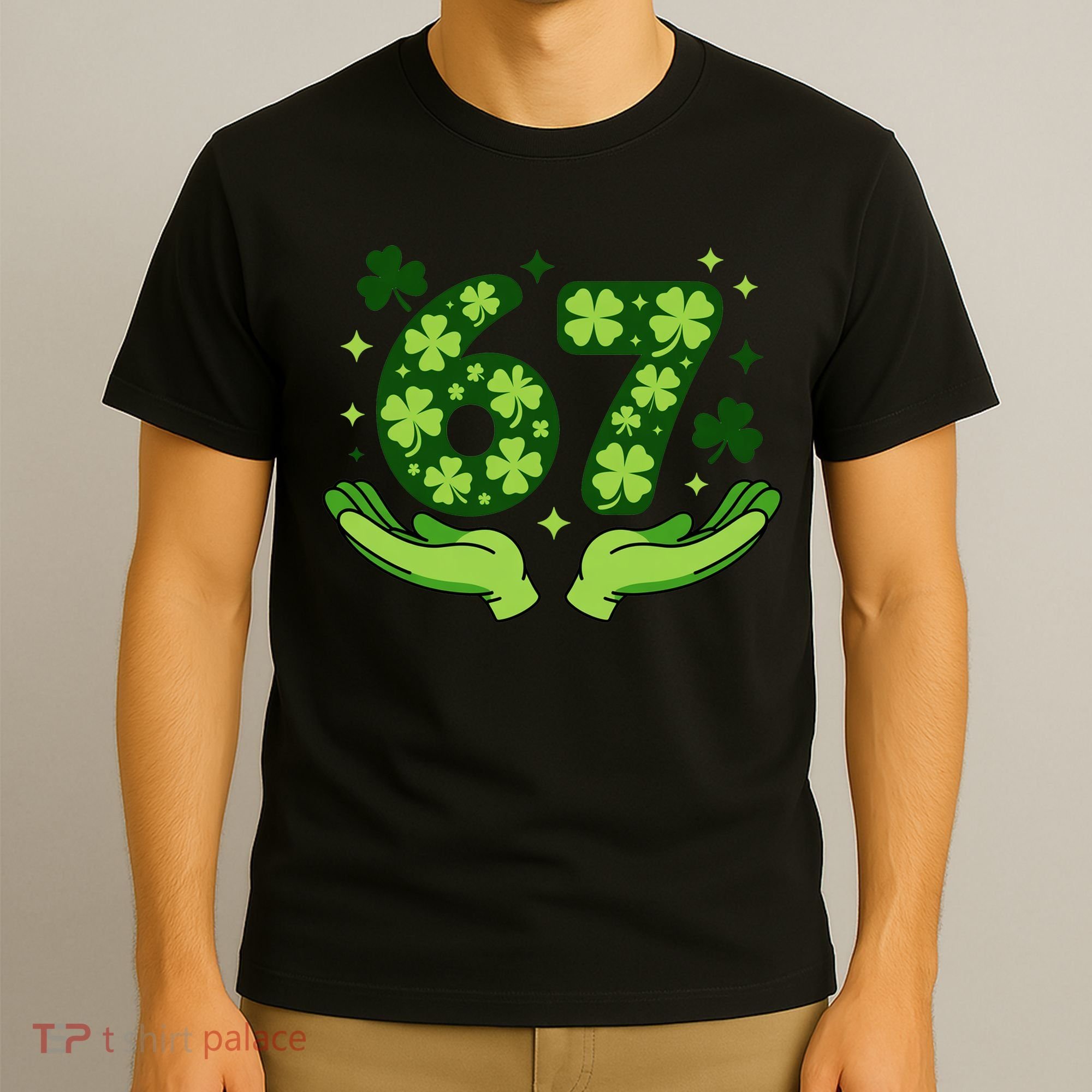 Lucky 67 Shamrock St Patrick’s Day 6-7 Meme T-Shirt
