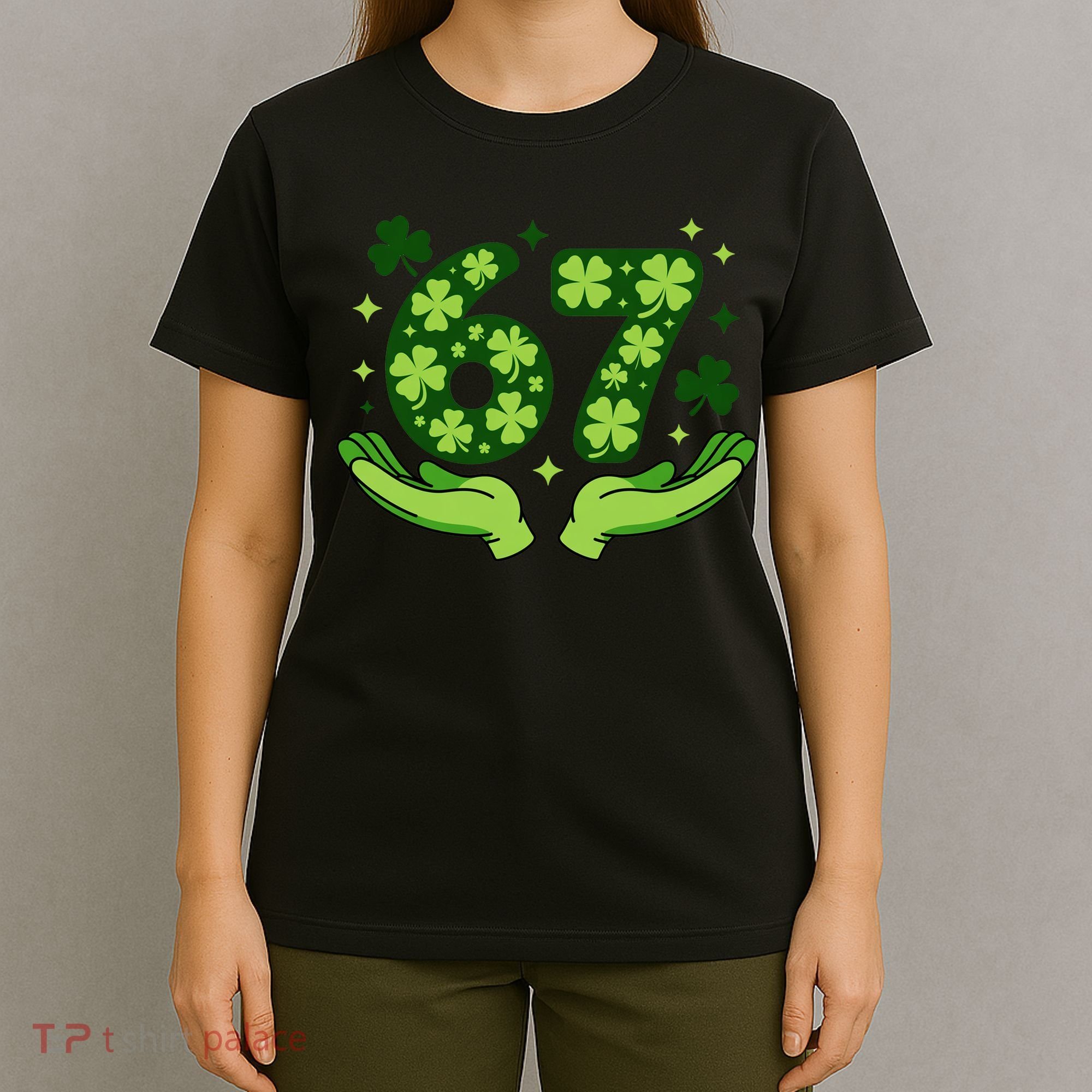 Lucky 67 Shamrock St Patrick’s Day 6-7 Meme T-Shirt