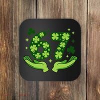 Lucky 67 Shamrock St Patrick’s Day 6-7 Meme Coaster thumb 0