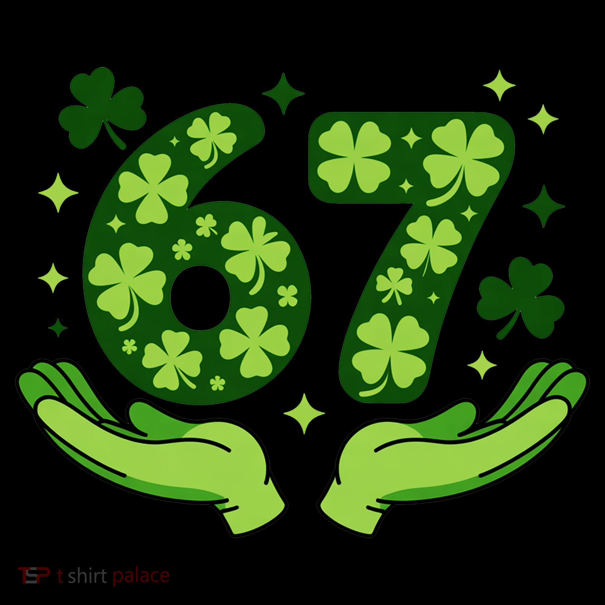 Lucky 67 Shamrock St Patrick’s Day 6-7 Meme Women's Hoodie