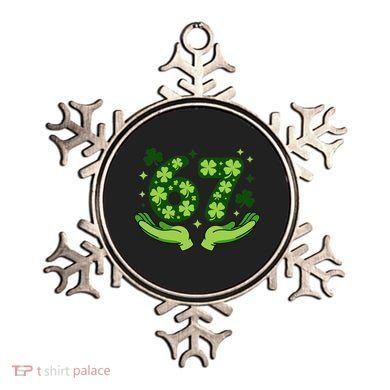 Lucky 67 Shamrock St Patrick’s Day 6-7 Meme Ornament