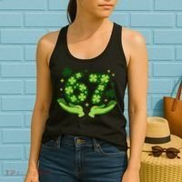 Lucky 67 Shamrock St Patrick’s Day 6-7 Meme Women's Tank Top thumb 2