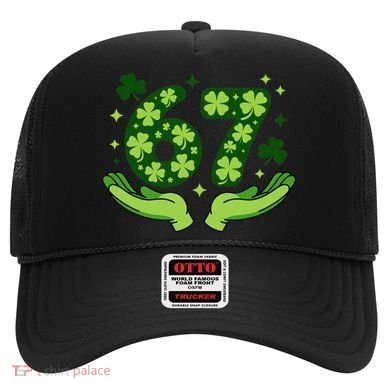 Lucky 67 Shamrock St Patrick’s Day 6-7 Meme Hat