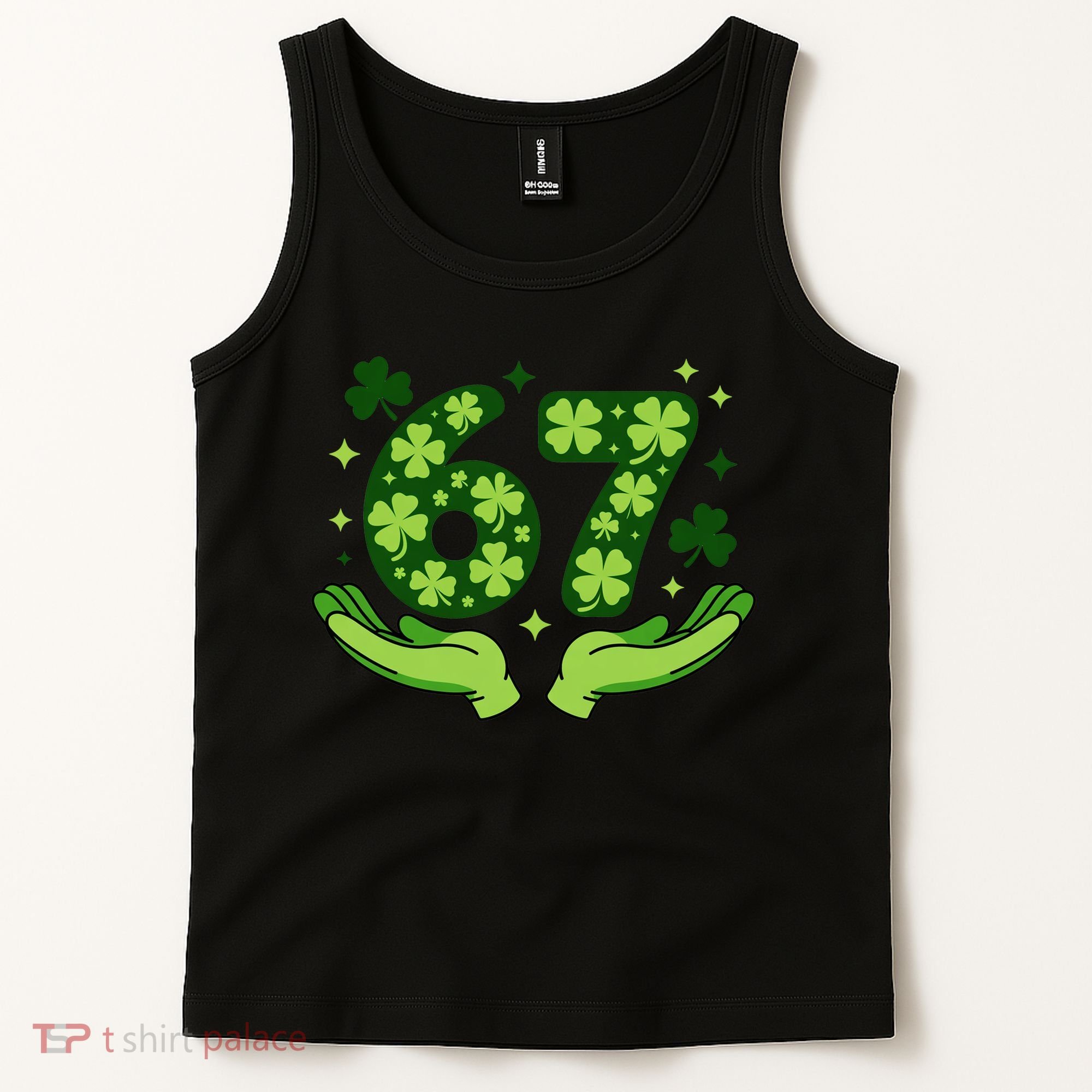 Lucky 67 Shamrock St Patrick’s Day 6-7 Meme Tank Top