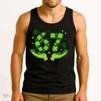 Lucky 67 Shamrock St Patrick’s Day 6-7 Meme Tank Top thumb 3