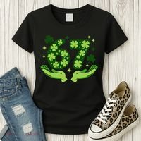 Lucky 67 Shamrock St Patrick’s Day 6-7 Meme Women's T-Shirt thumb 3