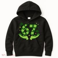 Lucky 67 Shamrock St Patrick’s Day 6-7 Meme Kids Hoodie thumb 0