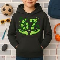Lucky 67 Shamrock St Patrick’s Day 6-7 Meme Kids Hoodie thumb 2