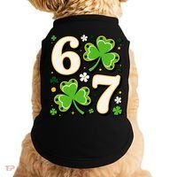 Lucky 67 Shamrock Six Seven 6-7 Meme Doggie Tank thumb 0