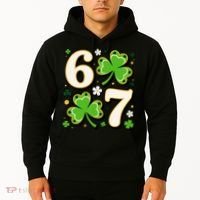 Lucky 67 Shamrock Six Seven 6-7 Meme Hoodie thumb 2
