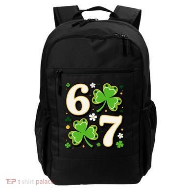 Lucky 67 Shamrock Six Seven 6-7 Meme Backpack