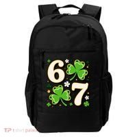 Lucky 67 Shamrock Six Seven 6-7 Meme Backpack thumb 0
