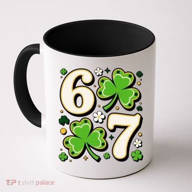 Lucky 67 Shamrock Six Seven 6-7 Meme Coffee Mug